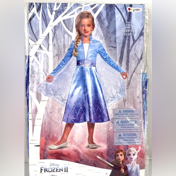 Disney Girls Frozen II Deluxe Elsa Costume NWT - Picture 3 of 5